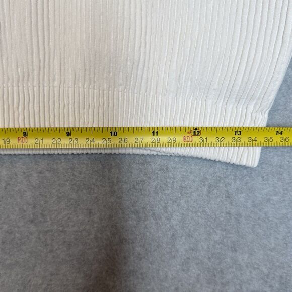 Aerie Women's White Ribbed Crop Top Tank Size XXL High Neck Lounge Bralette - Picture 11 of 15